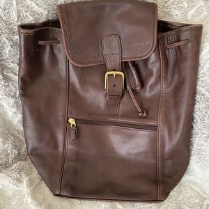 Coach Brown Leather Large Backpack